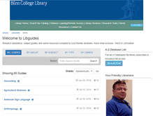 Tablet Screenshot of libguides.blinn.edu